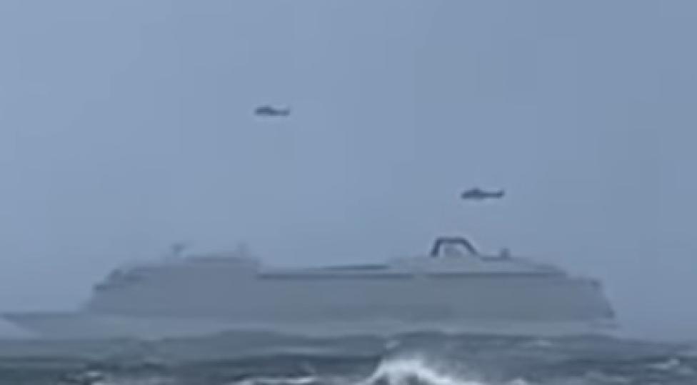 Akcja ratunkowa na Viking Sky, fot. Youtube