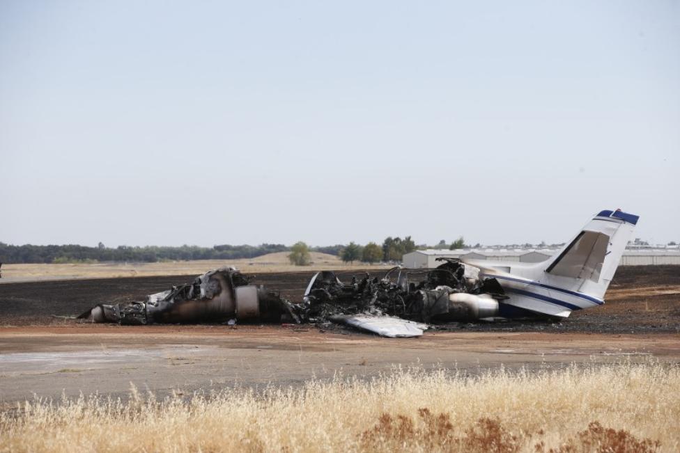 Wypadek Cessny Citation w Oroville, fot. latimes.com