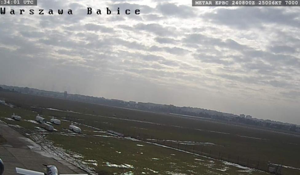Obraz kamery lotniskowej EPBC, fot. aero.webcam