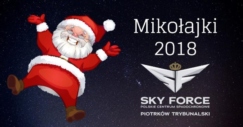 Mikołajki 2018 w Piotrkowie Trybunalskim (fot. SKY FORCE Polskie Centrum Spadochronowe)