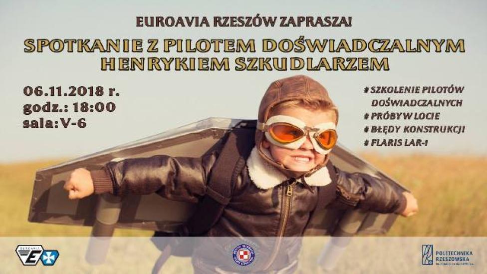 Spotkanie z pilotem doświadczalnym – Henrykiem Szkudlarzem (fot. EUROAVIA Rzeszów)