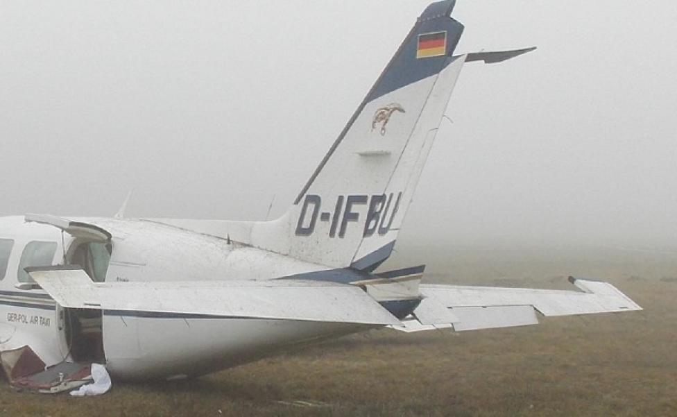 Wypadek samolotu Piper PA-31 na lotnisku Przylep 