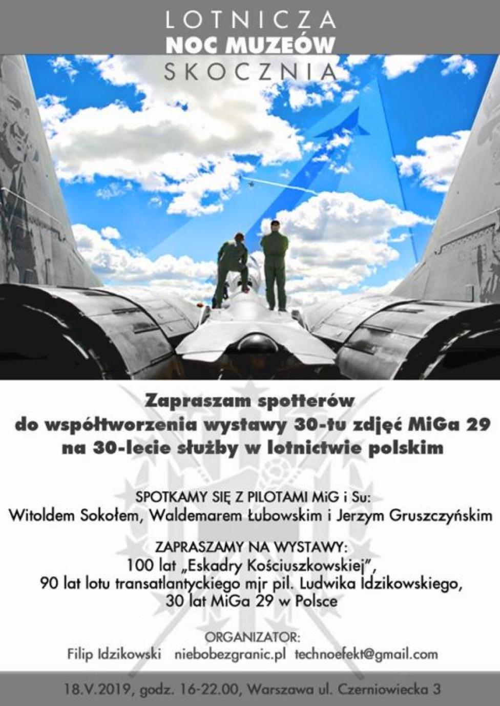 30 zdjęć Migów-29 na 30-lecie ich służby w Polsce – wystawa w Noc Muzeów (fot. Niebo bez granic)