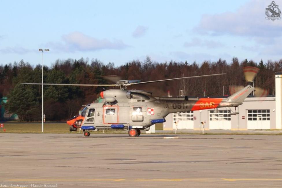 W-3WARM Anakonda na lotnisku w Gdyni-Babich Dołach (fot. kmdr ppor. Marcin Braszak)