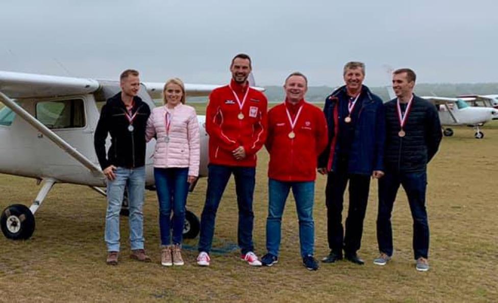 9. Samolotowe Rajdowe Mistrzostwa Polski - podium (fot. Wieczorek Flying Team)