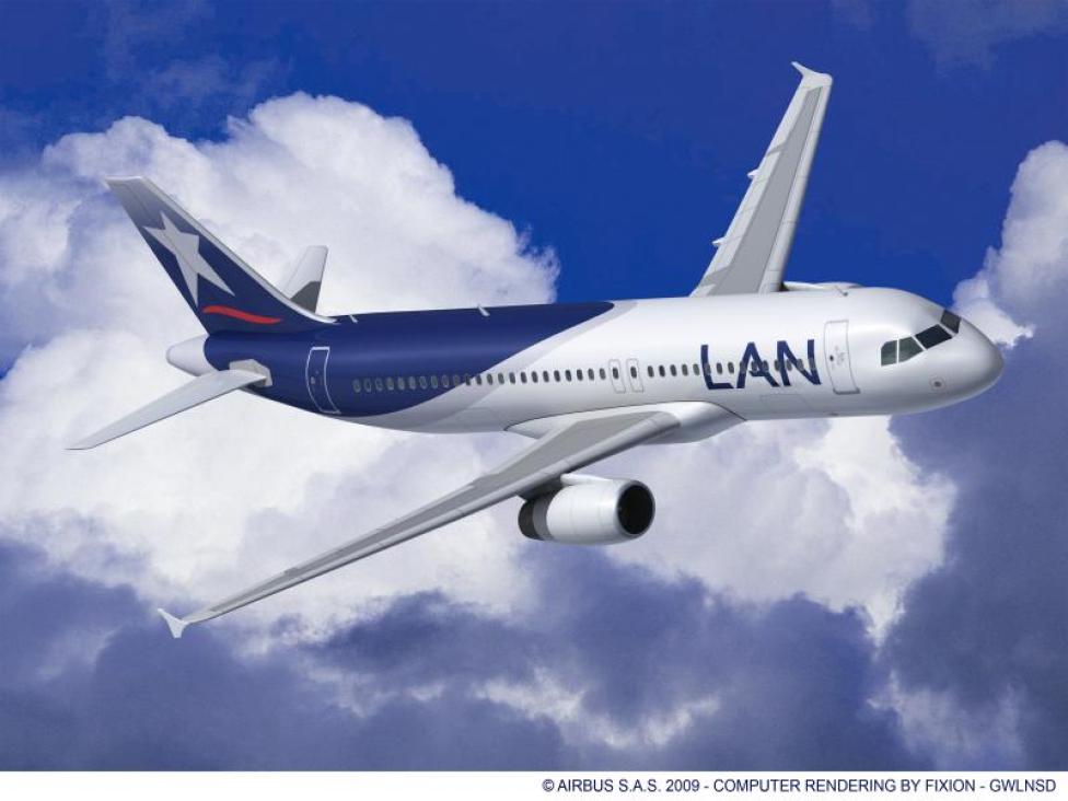 Liczba samolotów Airbus zamówionych przez linie lotnicze LAN wzrosła do ponad 150