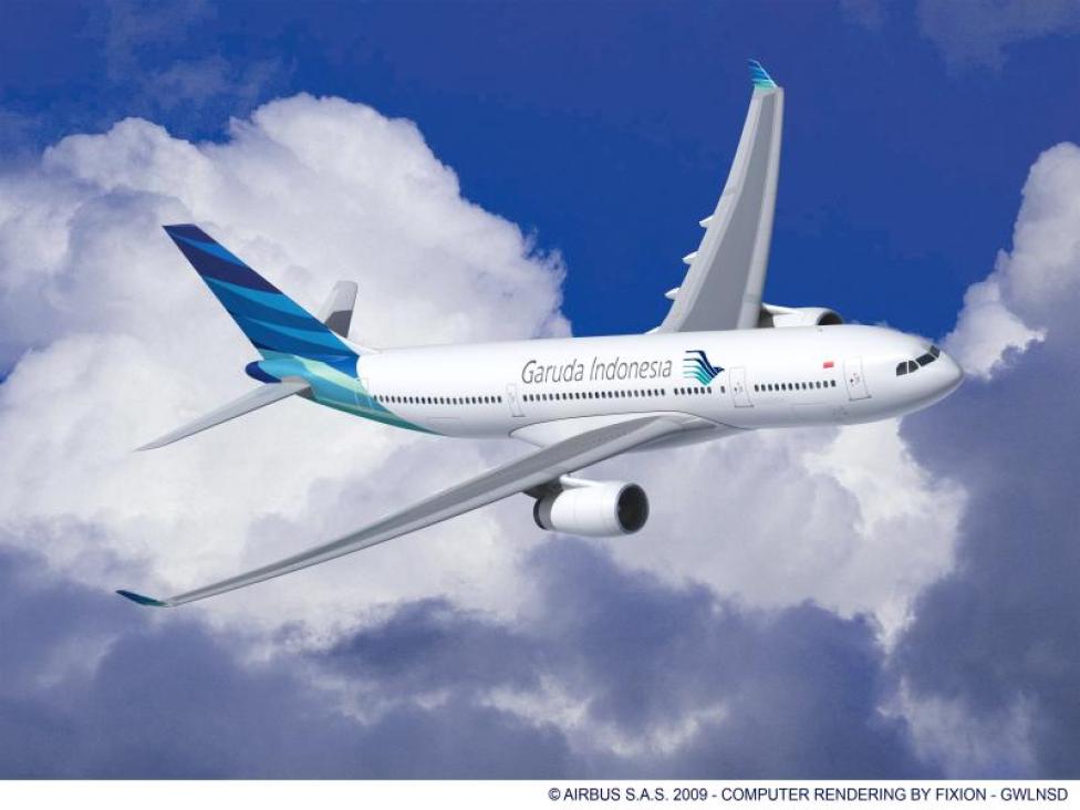 Airbus w barwach Garuda Indonesia 