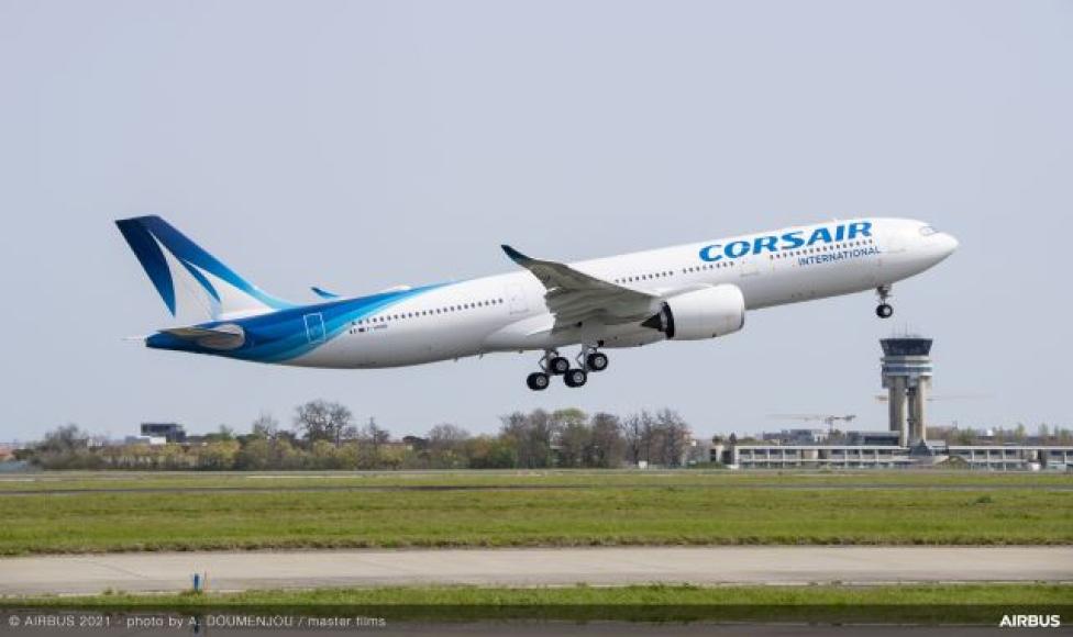 A330neo należący do linii lotniczych Corsair - start (fot. Airbus)