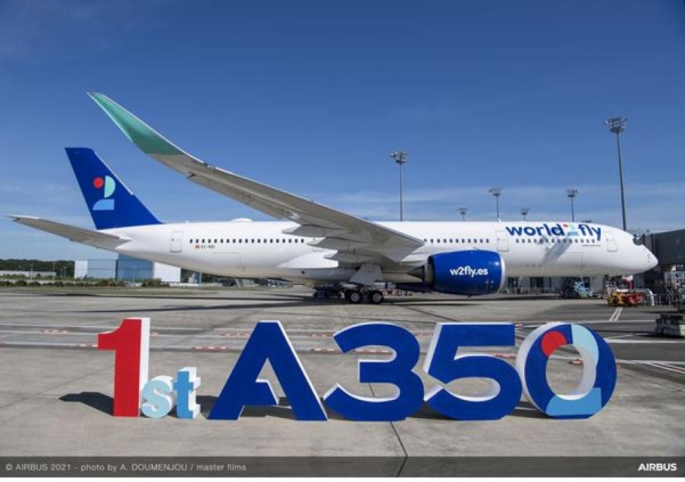 A350 w barwach linii World2fly, fot. Airbus