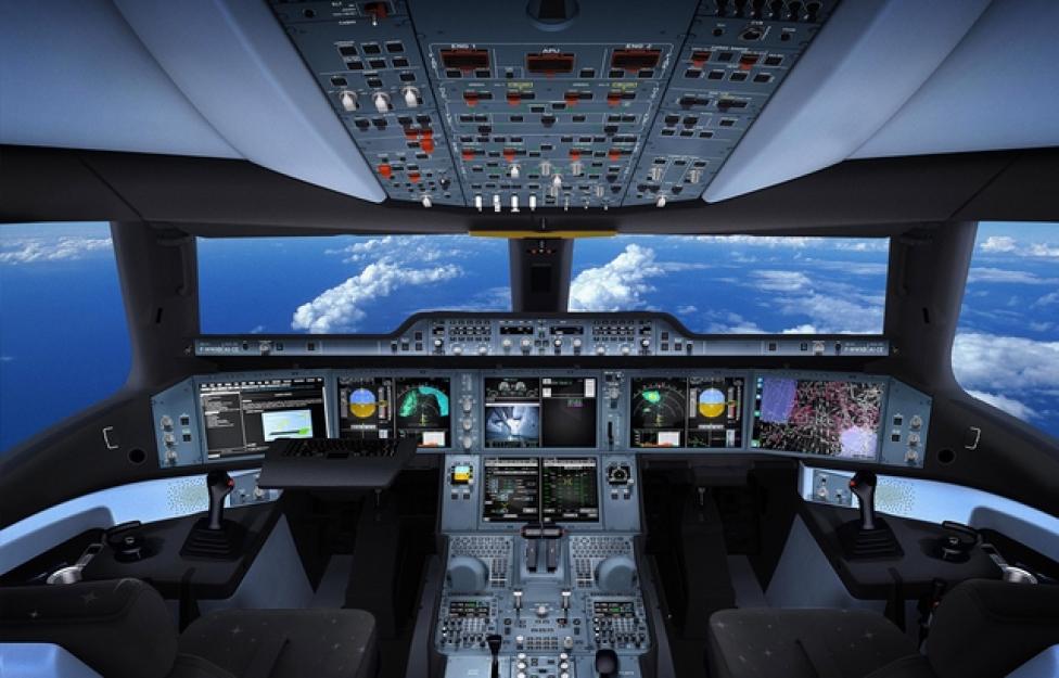 A350 XWB - cockpit, fot. Airbus