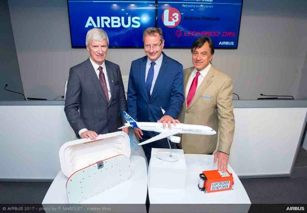 Airbus we współpracy z L3 Technologies opracuje nowe wbudowane i odłączane rejestratory parametrów lotu (fot. Airbus)