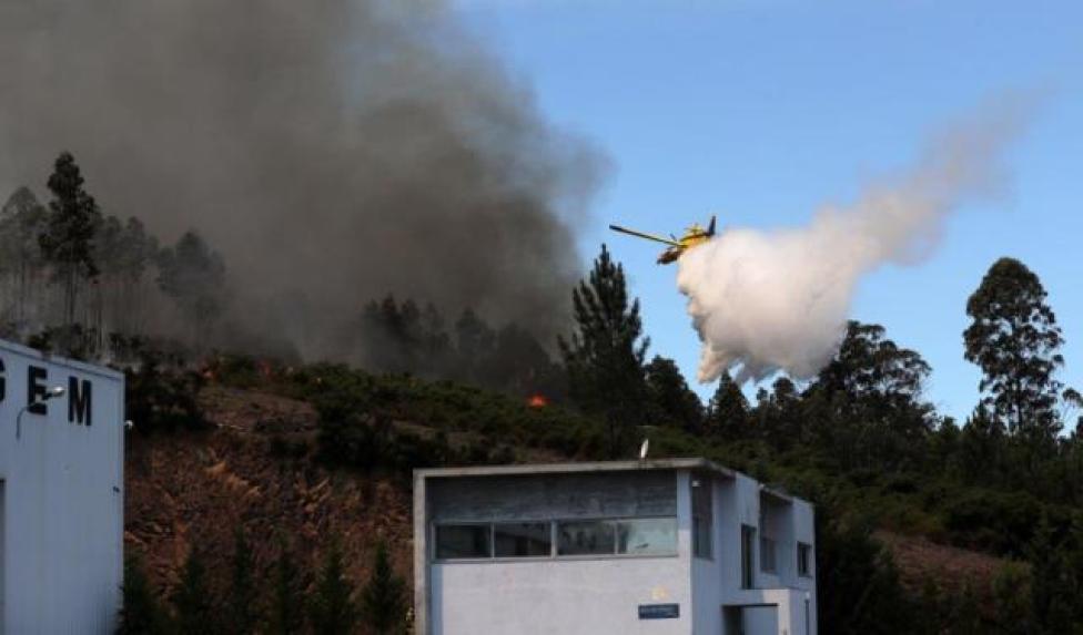 Akcja gaszenia pożaru przy użyciu samolotu (Fot. Estela Silva/Lusa/portugal.gov.pt)