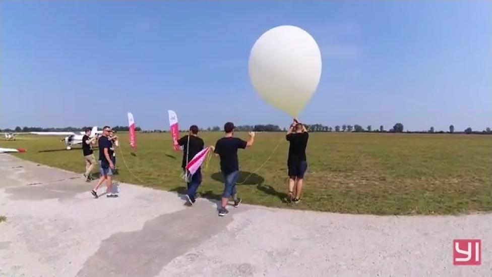 Studenci Wrocławia wysyłają w stratosferę balon z zestawem czujników (fot. kadr z filmu na youtube.com)