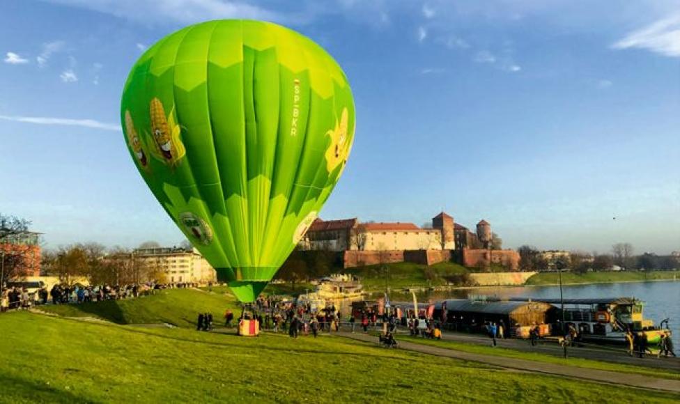 Balon na Krakowskich Błoniach (fot. Kraków Balloon Team)
