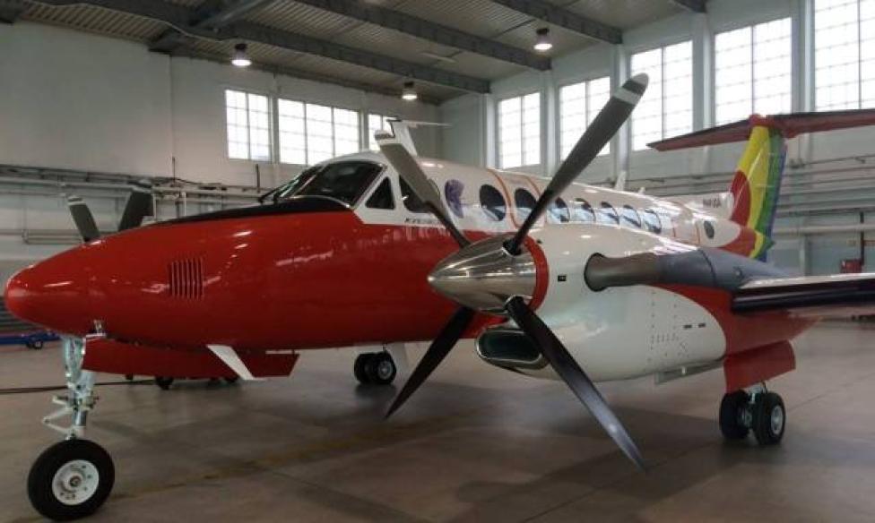 Beechcraft King Air 350 należący do PAŻP (fot. PAŻP)
