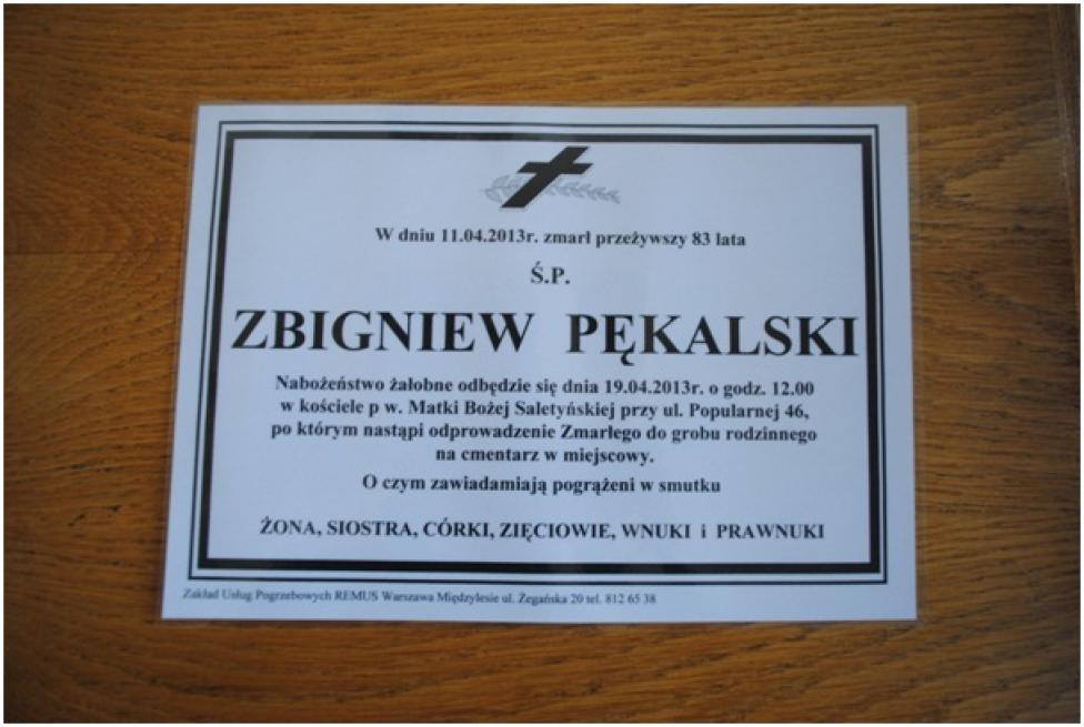 Śp. Zbigniew Pękalski