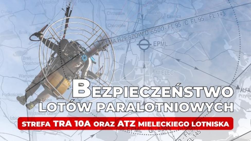 Bezpieczeństwo lotów paralotniowych – srtefa TRA 10A oraz ATZ mieleckiego lotniska (fot. Stribo - Szkoła Paralotniowa)