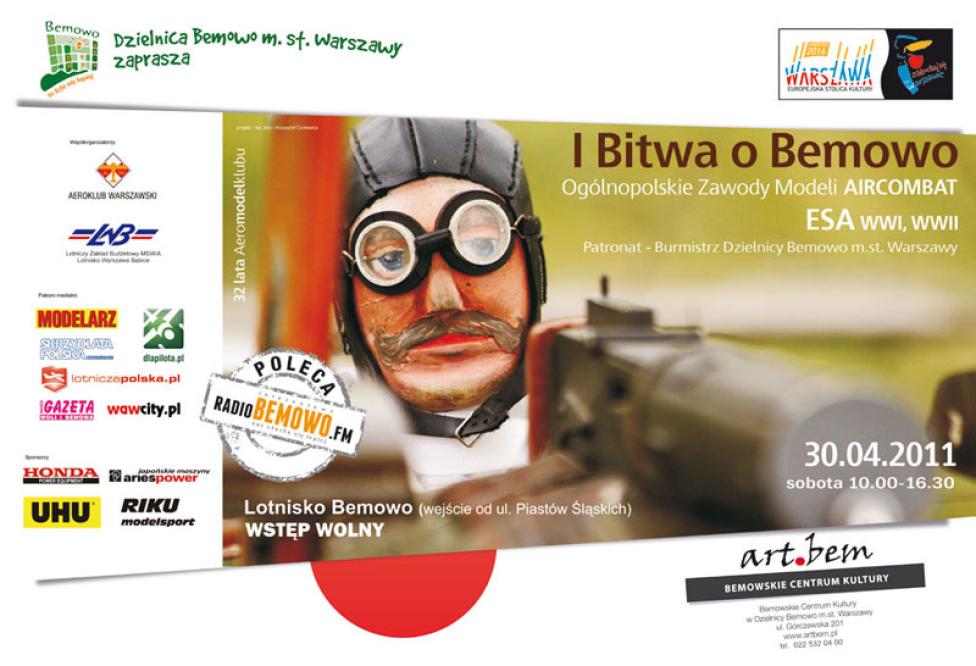I Bitwa o Bemowo – Ogólnopolskie zawody modeli Aircombat (plakat)