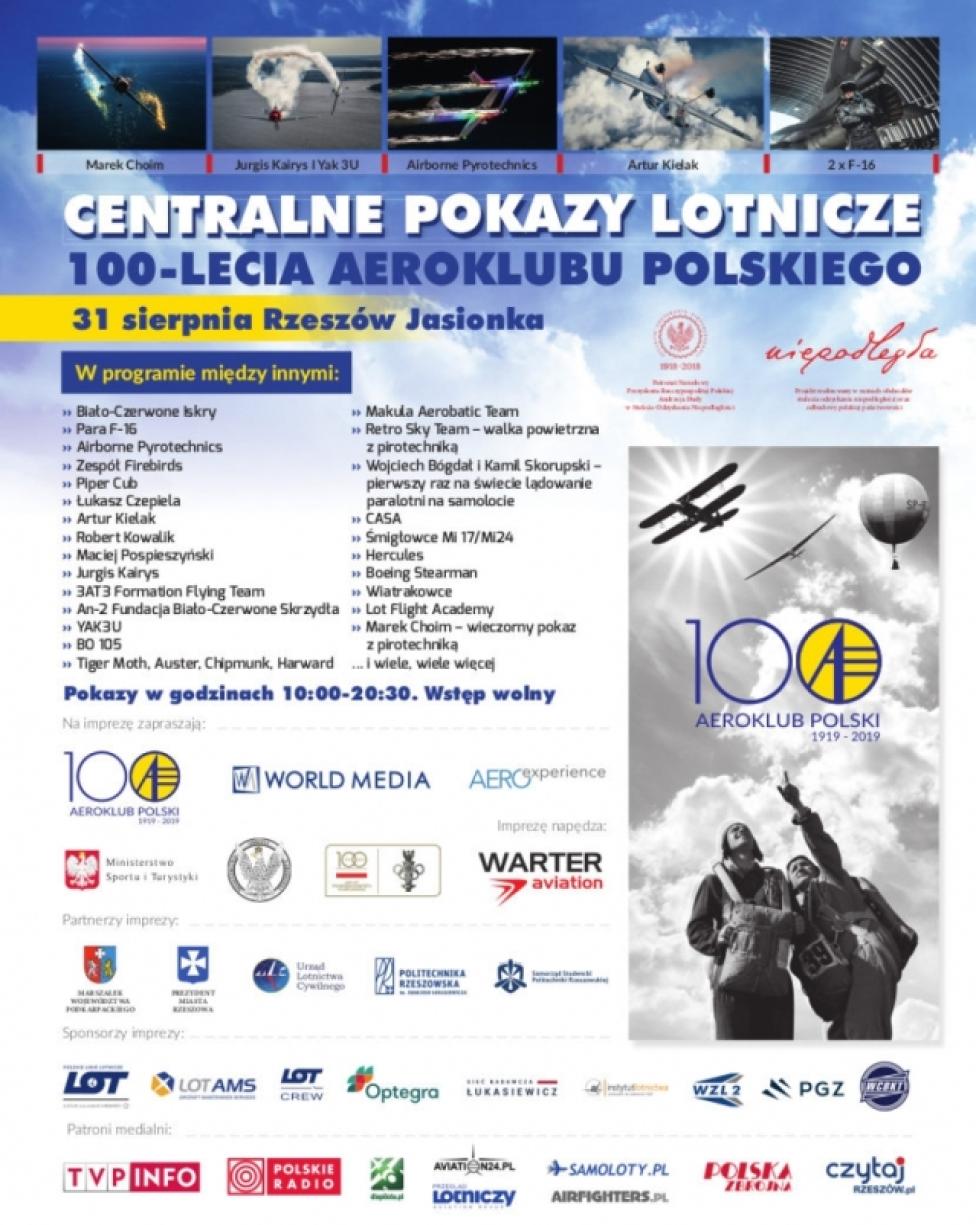 Centralne Pokazy Lotnicze na 100-lecie Aeroklubu Polskiego (fot. Aeroklub Polski)