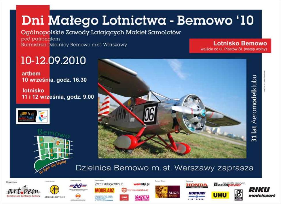 Dni Małego Lotnictwa - Bemowow '10 (plakat)