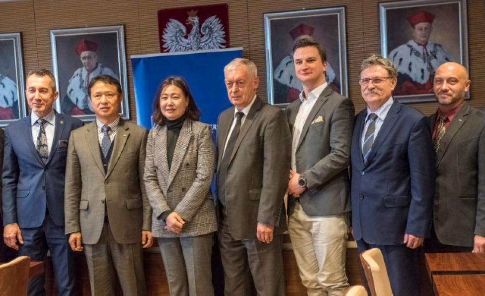 Delegacja z Korei Południowej z wizytą w Politechnice Rzeszowskiej (fot. B. Motyka/Politechnika Rzeszowska)
