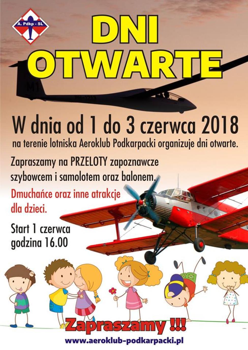 Dni Otwarte Aeroklubu Podkarpackiego (fot. aeroklub-podkarpacki.pl)