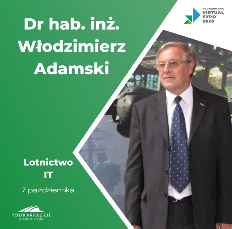 Dr hab. inż. Włodzimierz Adamski na Podkarpackie Virtual Expo 2020 (fot. virtualexpo.podkarpackie.pl)