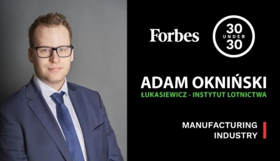 Dr inż. Adam Okniński laureatem konkursu Forbes "30 under 30" (fot. ilot.edu.pl)