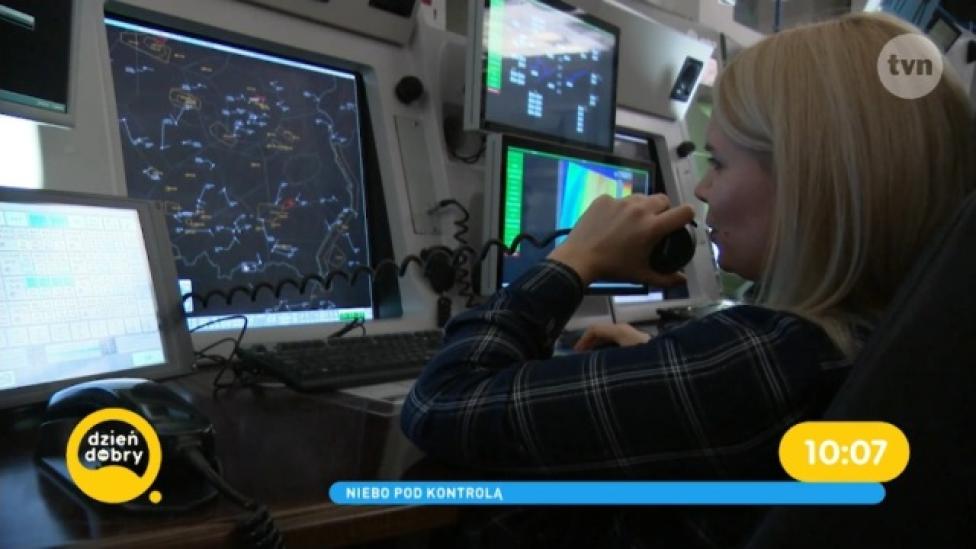 Dzień Dobry TVN z wizytą u kontrolerów ruchu lotniczego (fot. kadr z programu Dzień Dobry TVN)