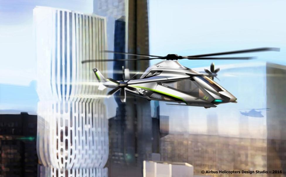 Wizualizacja szybkiego śmigłowca Airbus Helicopters Clean Sky 2 (fot. Airbus Helicopters Design Studio)