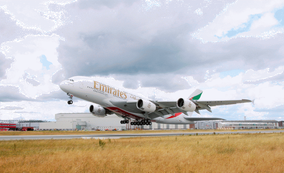 A380  w barwach Emirates Airline