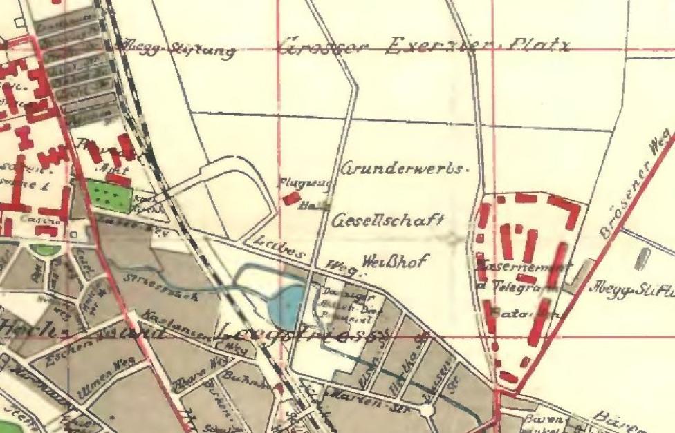 Fragment planu Gdańska z 1914 roku (fot. Zbiory PAN Biblioteka Gdańska)