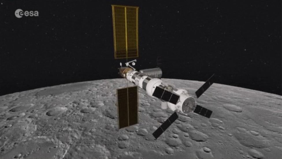 Gateway nad powierzchnią księżyca (fot ESA)