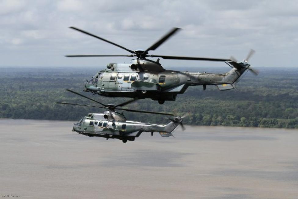 Dwa śmigłowce H225M Brazylijskich Sił Zbrojnych (fot. Airbus Helicopters)