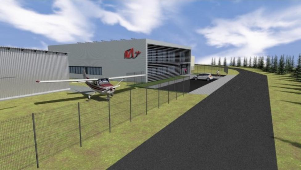 Hangar na lotnisku w Przylepie - wizualizacja (fot. Wegner/Facebook)