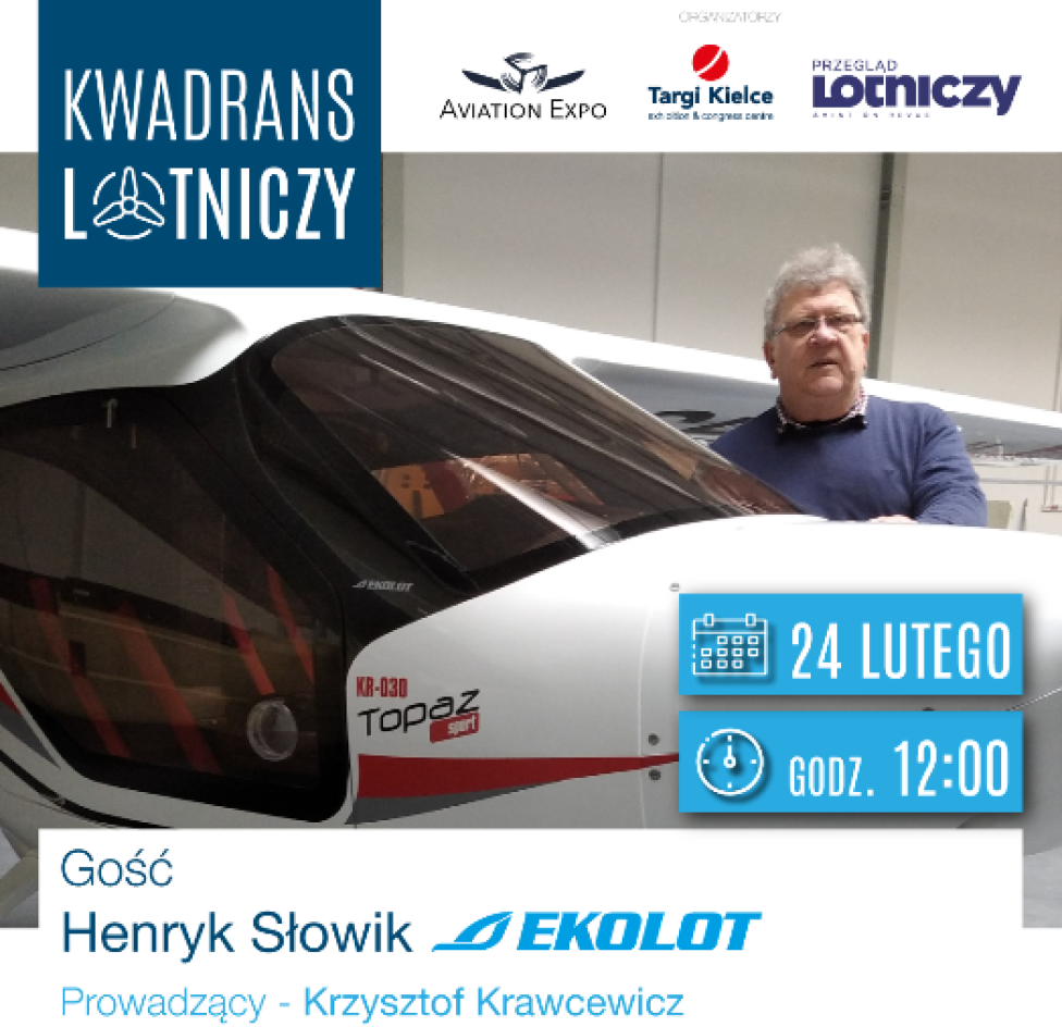 Henryk Słowik gościem webinarium "Kwadrans Lotniczy" (fot. targikielce.pl)