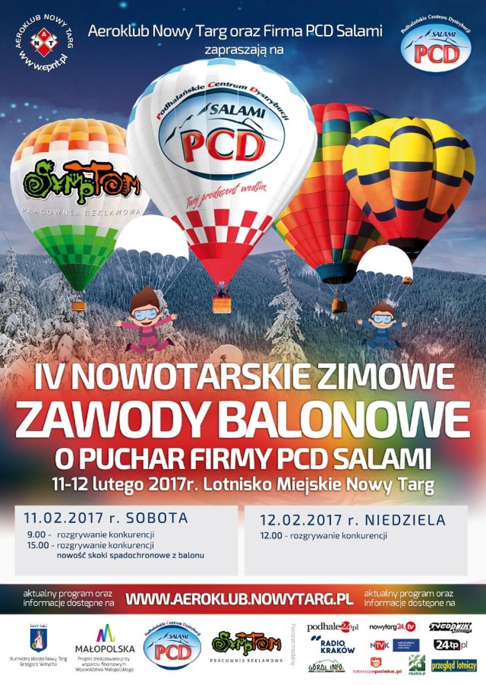 IV Nowotarskie Zimowe Zawody Balonowe o Puchar Firmy PCD SALAMI