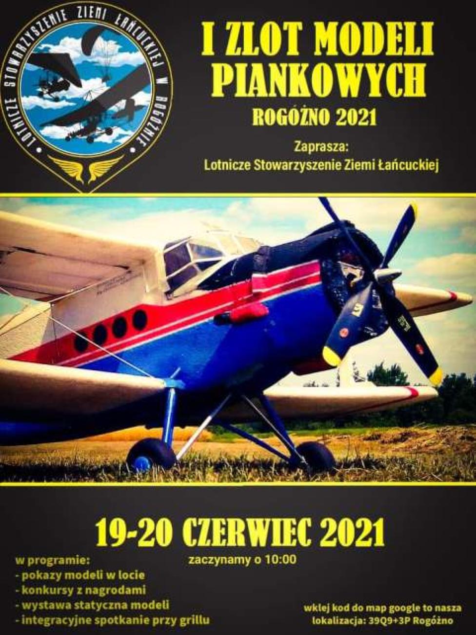 I Zlot Modeli Piankowych Rogóżno 2021 (fot. Lotnicze Stowarzyszenie Ziemi Łańcuckiej w Rogóżnie)