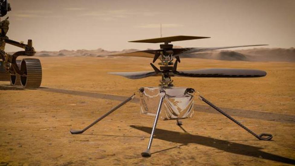 Ingenuity - helikopter marsjański (fot. NASA/JPL-Caltech)