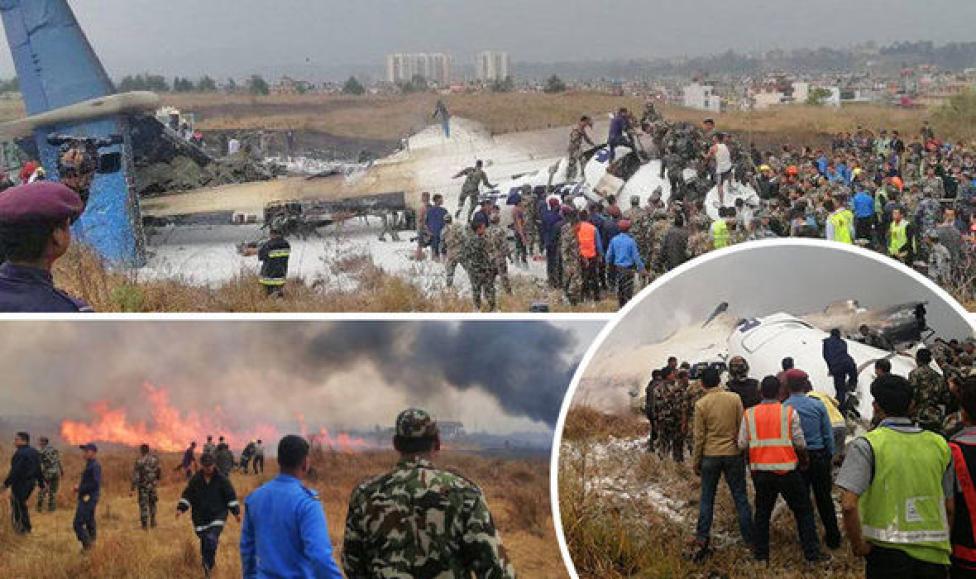 Katastrofa samolotu Bombardier Dash Q-400 w Nepalu (fot. express.co.uk)
