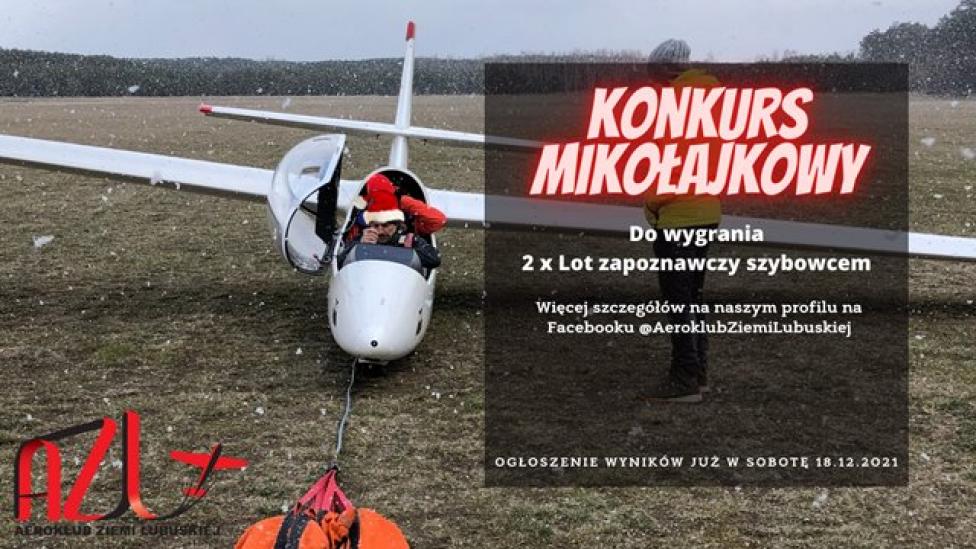 Konkurs mikołajkowy w Aeroklubie Ziemi Lubuskiej (fot. Aeroklub Ziemi Lubuskiej)