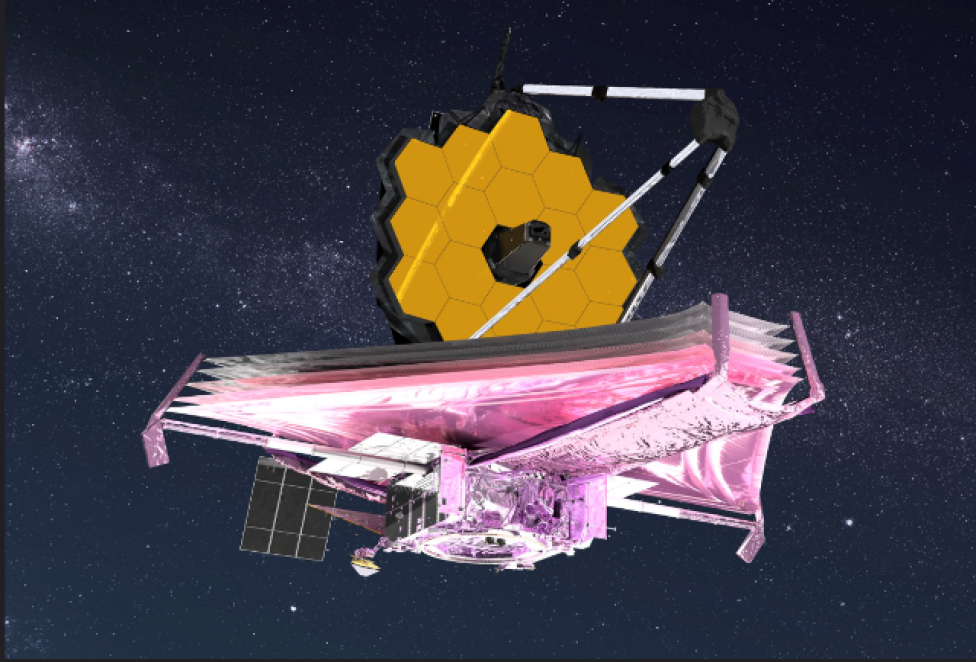 Kosmiczny Teleskop Jamesa Webba - rozłożony (fot. NASA GSFC/CIL/Adriana Manrique Gutierrez)