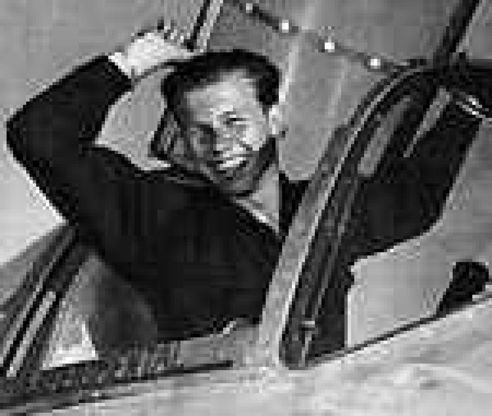 Bill Lear, Jr. w swoim P-38 Lightning w 1947 roku