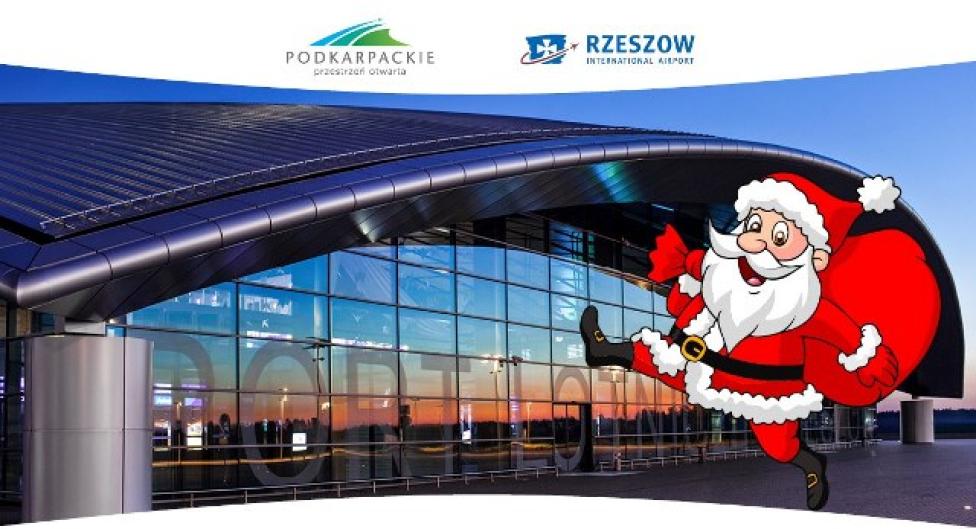 Mikołaj ląduje w Podkarpackim – odlotowe Mikołajki na lotnisku w Jasionce (fot. wrotapodkarpackie.pl)