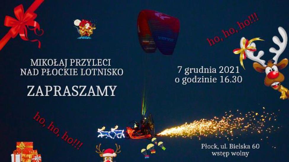 Mikołaj przyleci nad płockie lotnisko (fot. Wojtek Bógdał/FB)
