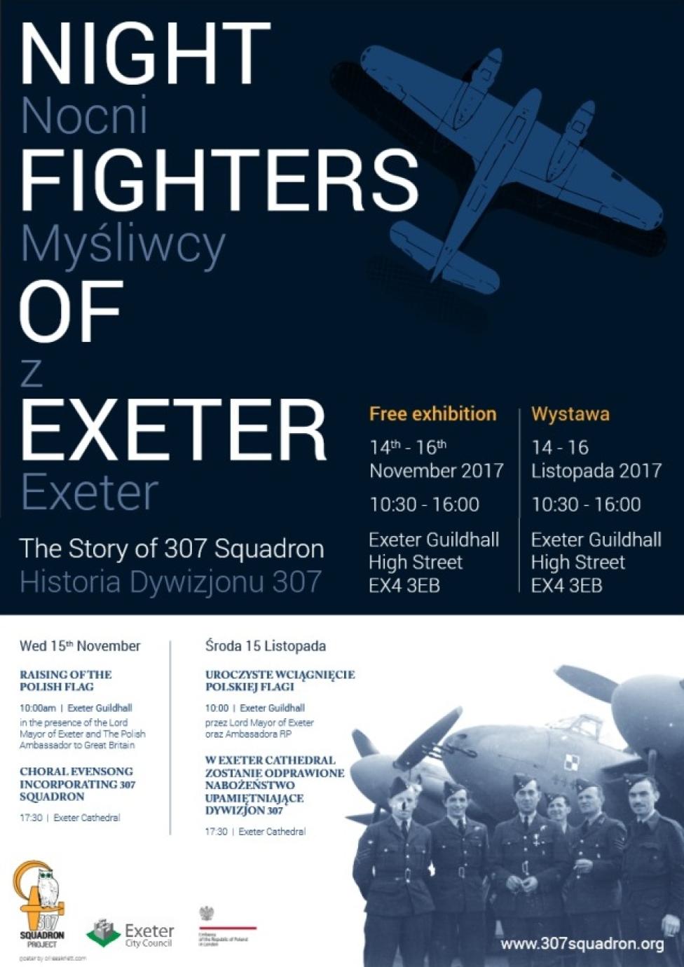 Dzień polskiego Dywizjonu 307 w Exeter oraz wystawa "Nocni Myśliwcy z Exeter" (fot. 307squadron.org)