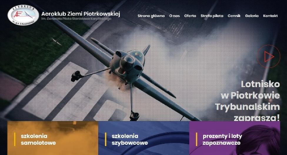 Nowa strona Aeroklubu Ziemi Piotrkowskiej