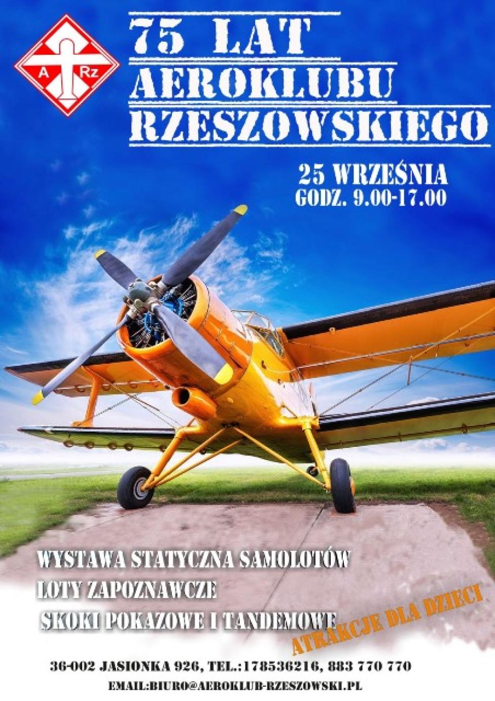 Obchody 75-lecia Aeroklubu Rzeszowskiego (fot. Aeroklub Rzeszowski)