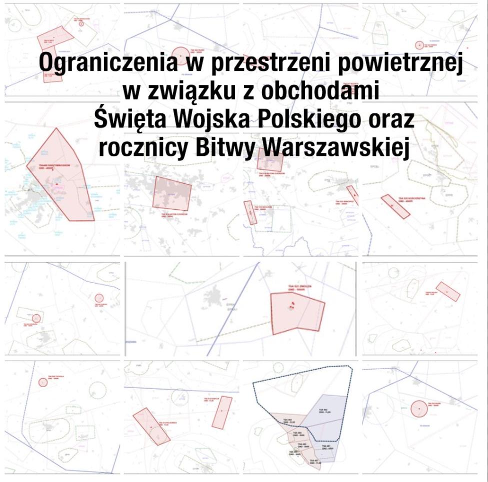 Ograniczenia w związku z obchodami Święta Wojska Polskiego oraz rocznicy Bitwy Warszawskiej