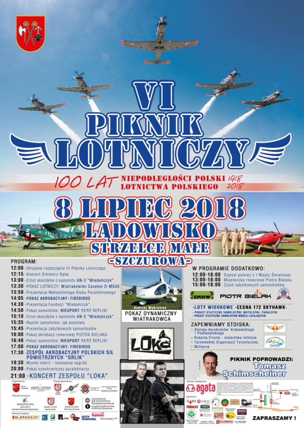 VI Piknik Lotniczy w Strzelcach Małych (fot. gck-szczurowa.pl)